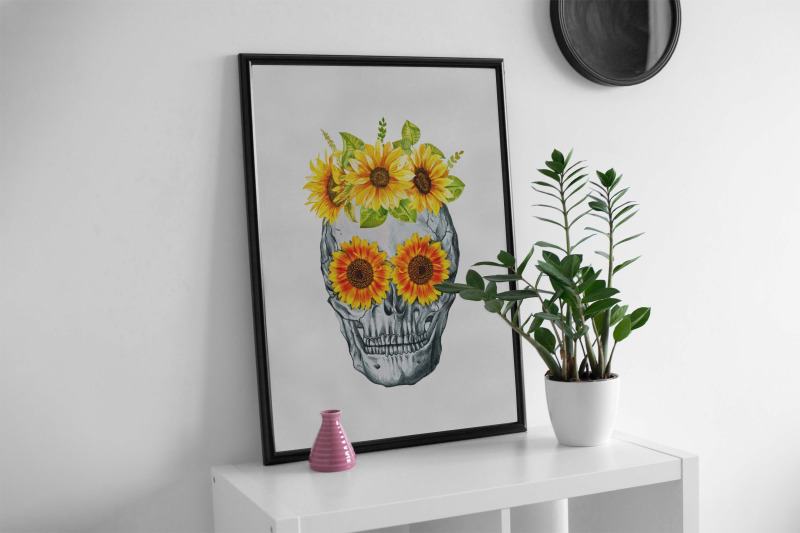 sunflower-skull-sublimation