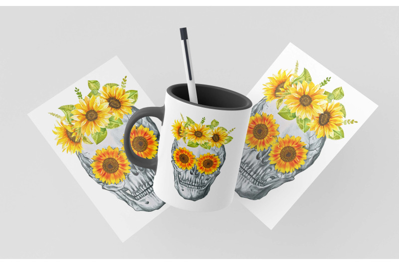 sunflower-skull-sublimation