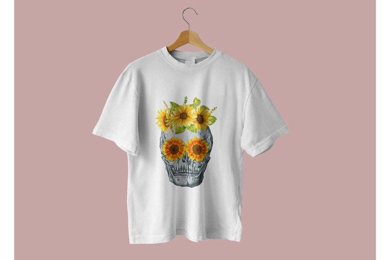 sunflower-skull-sublimation