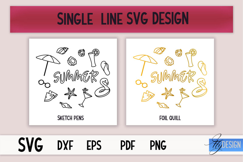 summer-single-line-svg-foil-quill-summer-engraving-tools