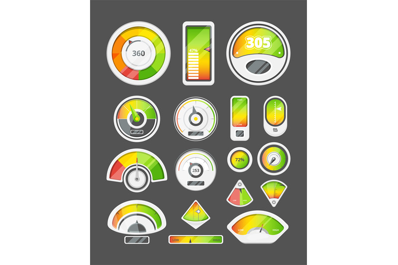 indicators-measurement-scale-power-colored-score-indication-symbols-g