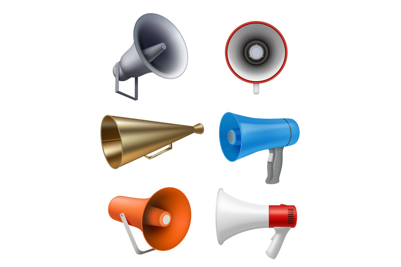 realistic-megaphone-communication-stuff-for-advertising-talking-symbo