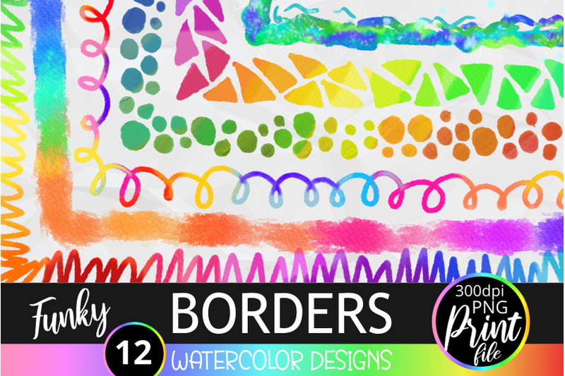 funky-watercolor-page-borders-hand-painted-designs