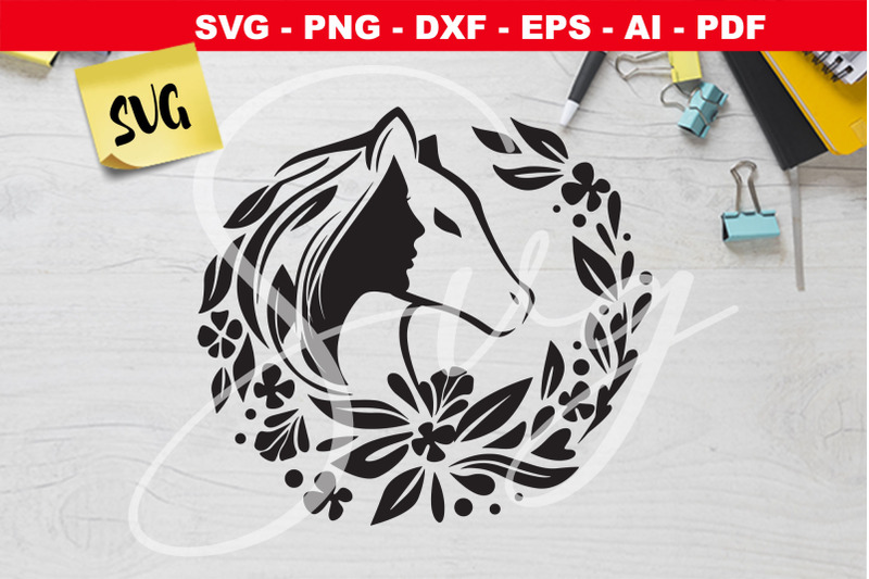 woman-horse-flowers-svg