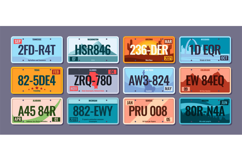 car-plates-steel-vehicle-license-numbers-for-usa-regions-colorado-ame