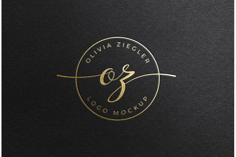 feminine-gold-foil-logo-mockup-on-black-paper