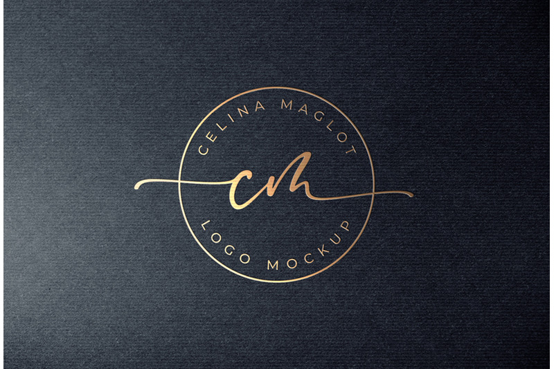 feminine-gold-foil-stamping-logo-mockup-on-black-paper