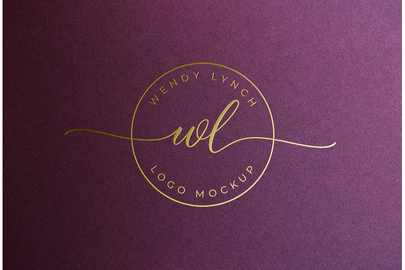 feminine-gold-foil-stamping-logo-mockup-on-purple-paper