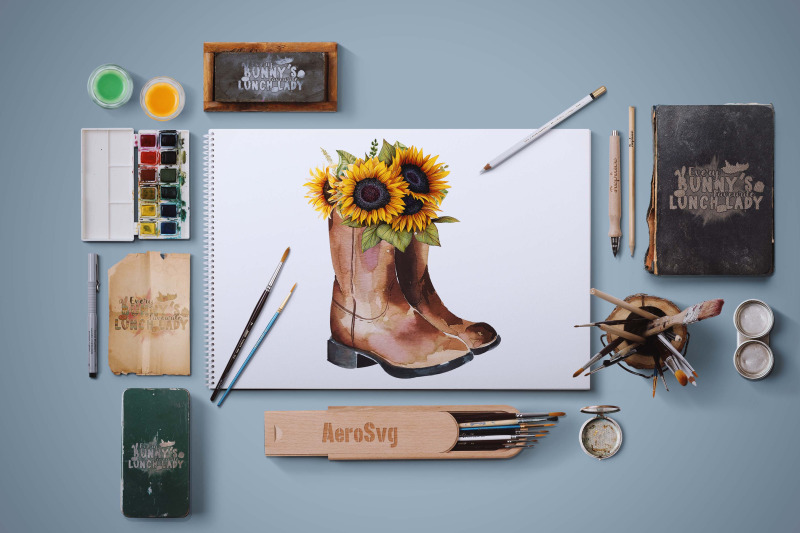 western-cowboy-boot-sunflower-sublimation