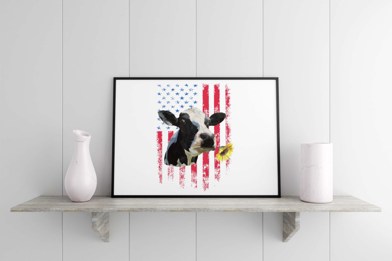 american-cow-sunflower-sublimation