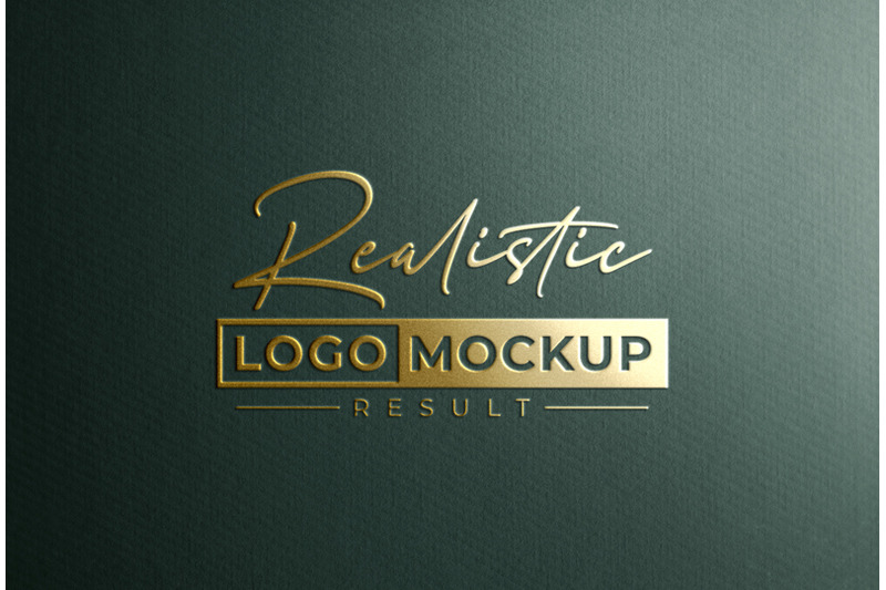 luxury-gold-foil-stamping-logo-mockup-on-dark-green-paper