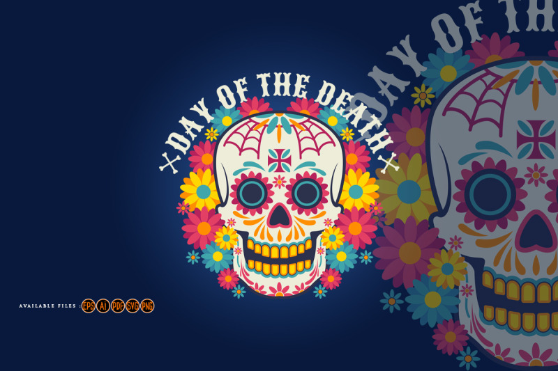 head-skull-day-of-the-dead-illustrations