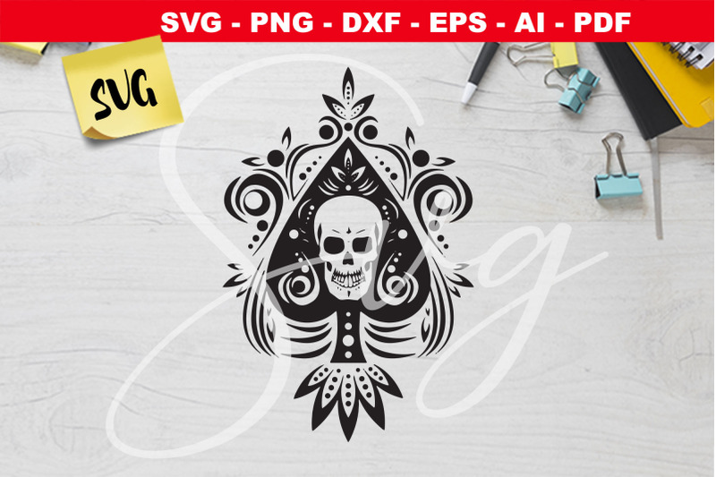 damask-skull-ace-of-spades-svg