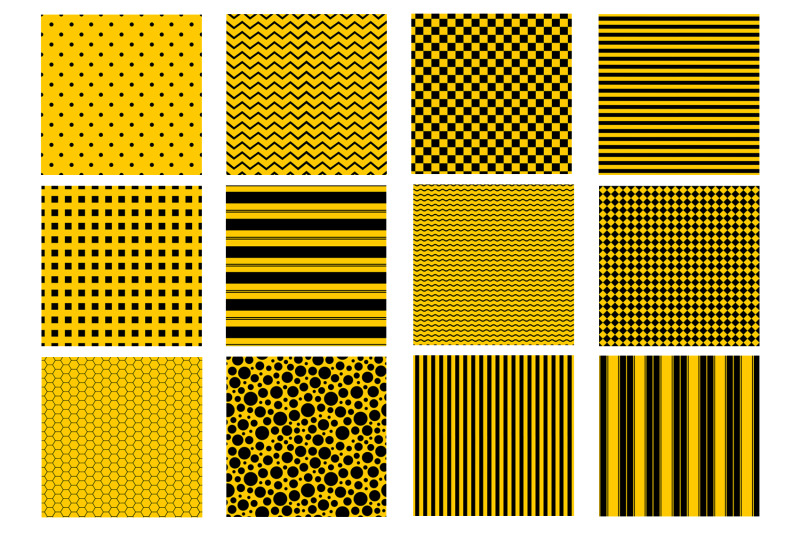 abstract-yellow-black-pattern-strip-pattern-dots-pattern