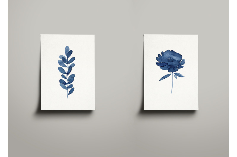 blue-floral-prints-posters-wall-art