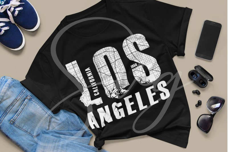 Los Angeles MAP SVG By Loutecrea | TheHungryJPEG