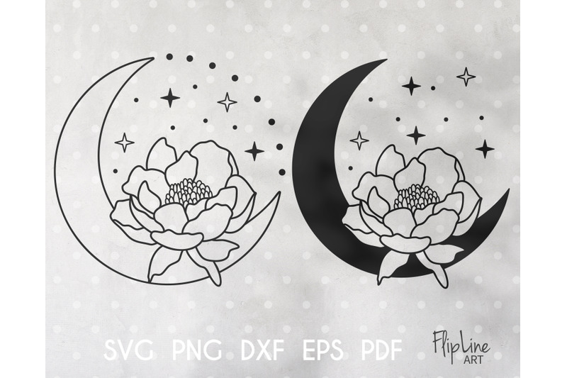 bohemian-moon-svg-amp-png-clipart-peony-svg