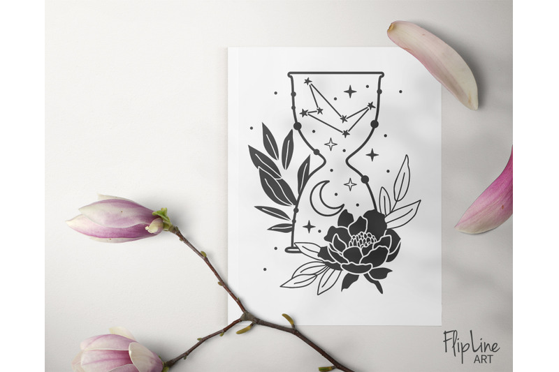 boho-hourglass-with-peony-svg-amp-png-clipart