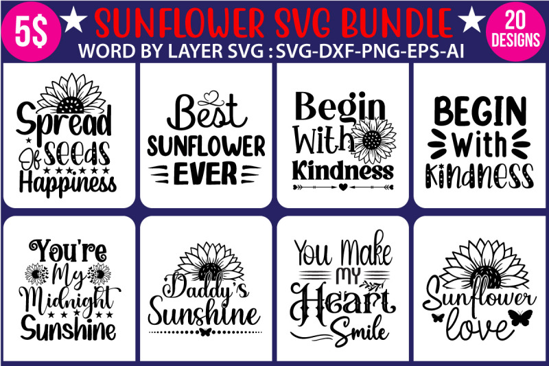 sunflower-svg-design-bundle