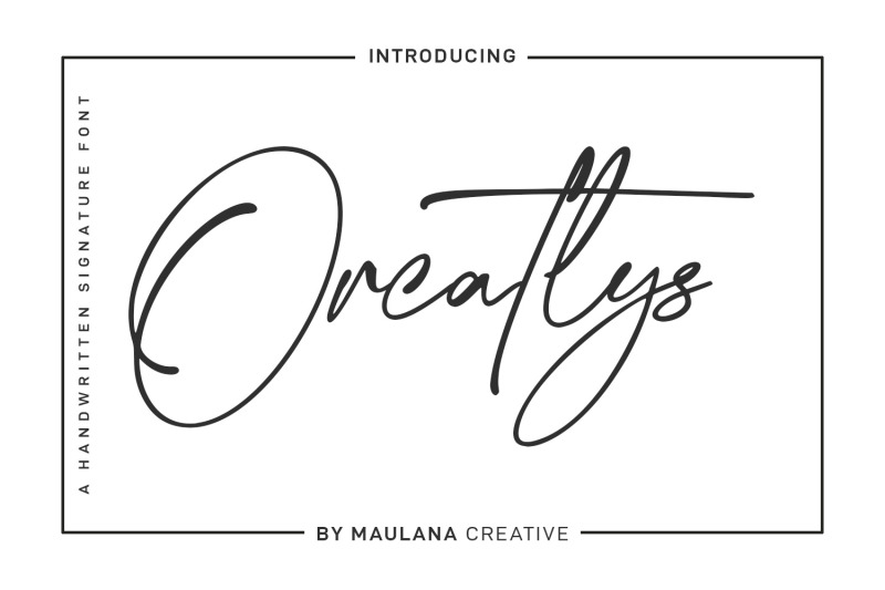 orcatlys-signature-script-font