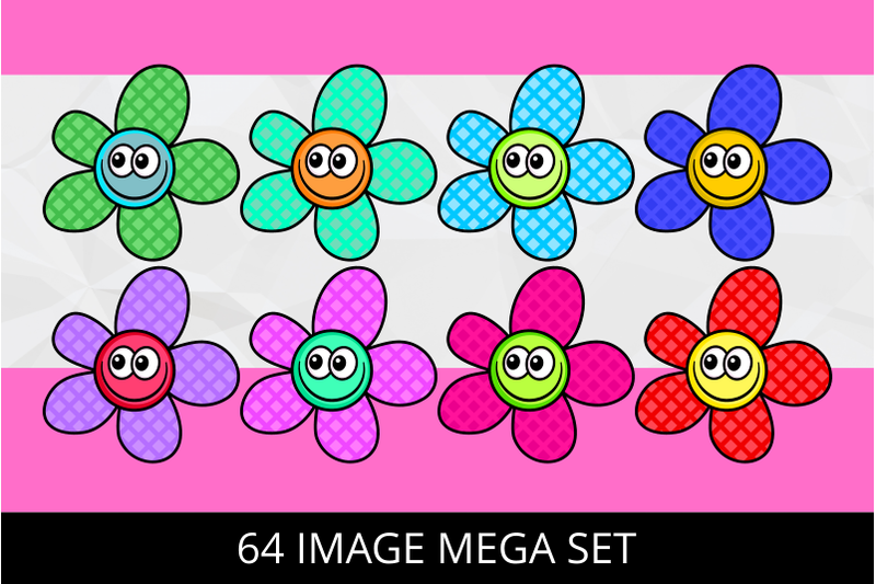 happy-cartoon-summer-flowers-64-clipart-mega-pack-2