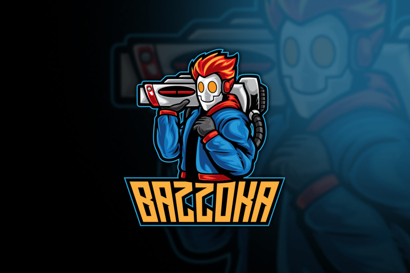 bazzoka-guy-esport-logo-template