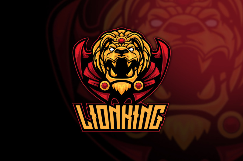 lion-king-esport-logo-template