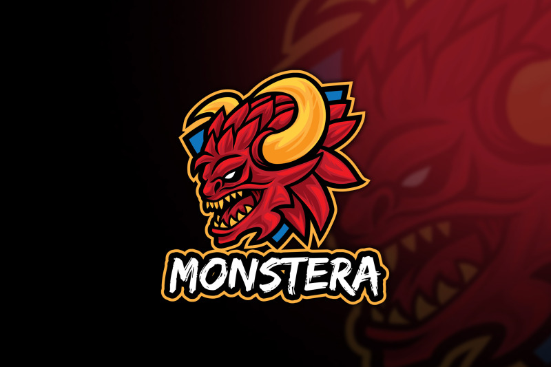 monstera-esport-logo-template