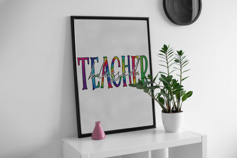 rainbow-tie-dye-blessed-teacher-sublimation