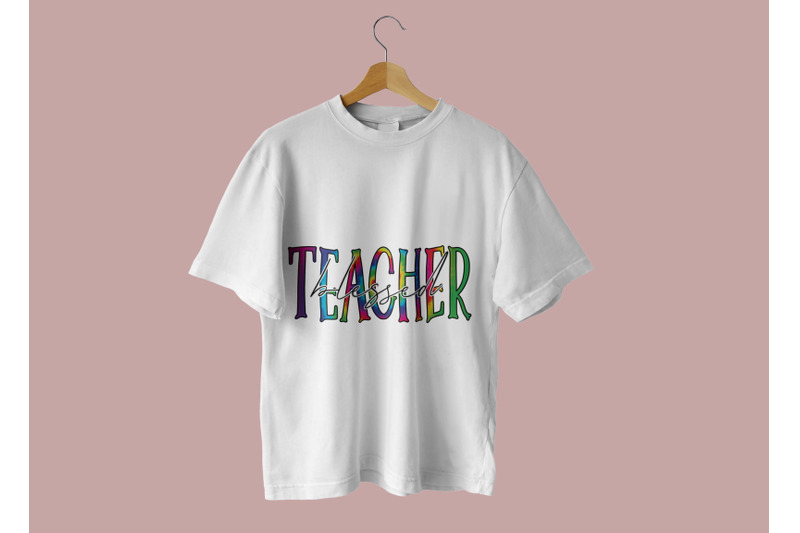 rainbow-tie-dye-blessed-teacher-sublimation