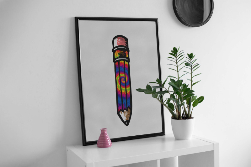 vibrant-rainbow-tie-dye-pencil-sublimation