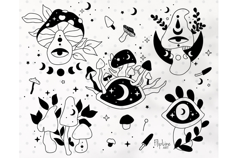 witchy-magic-mushrooms-svg-amp-png-bundle-clipart-moon-phases