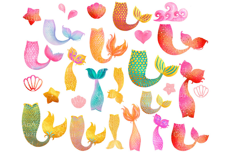 watercolor-mermaid-tail-clipart