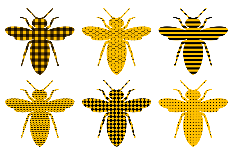 bees-svg-bees-sublimation-bees-buffalo-plaid-bees-stripes