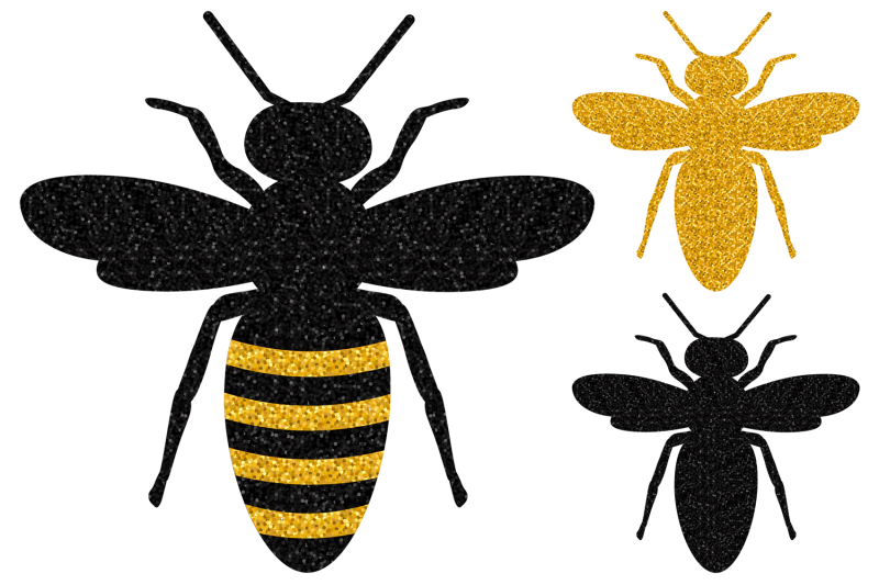 bees-sublimation-bees-glitter-bees-svg-bees-silhouettes