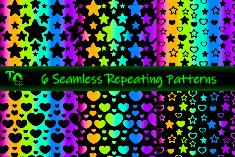 seamless-neon-rainbow-patterns