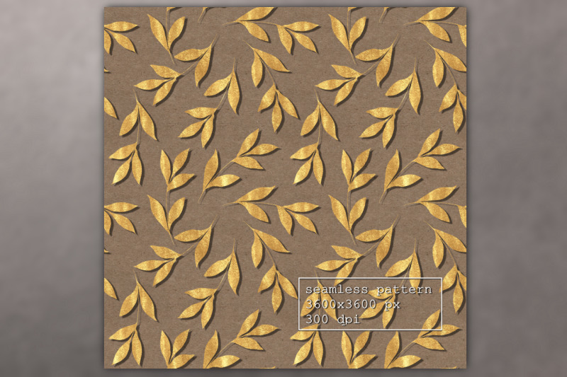 gold-leaves-on-paper-seamless-pattern