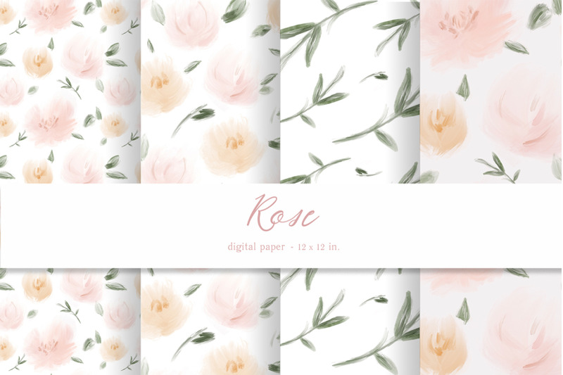 rose-digital-paper-background-floral-digital-paper-flower