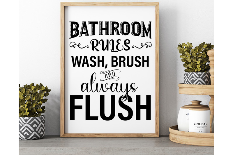 Funny Bathroom Quotes SVG Bundle, 6 Designs, Bathroom Sign SVG, PNG By ...