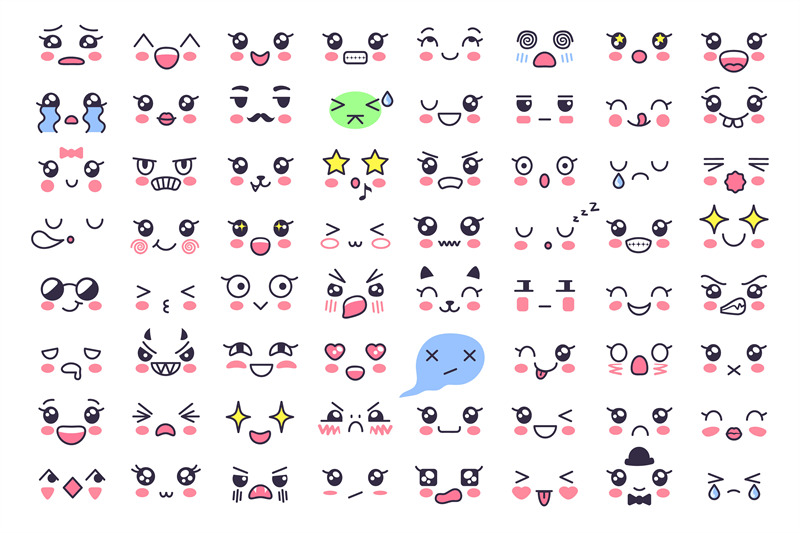 kawaii-faces-cute-eyes-expressive-emotion-face-and-japanese-style-fa