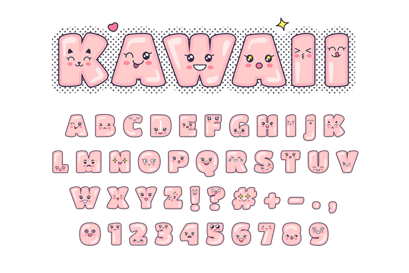 kawaii-font-cute-alphabet-letters-with-adorable-smiling-faces-styliz