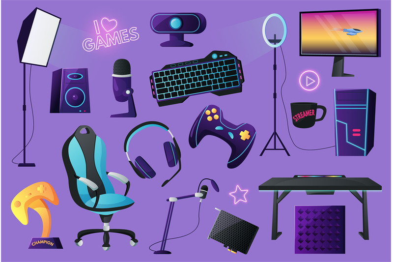 streamer-room-assets-gaming-keyboard-chair-and-headphones-gamer-ite