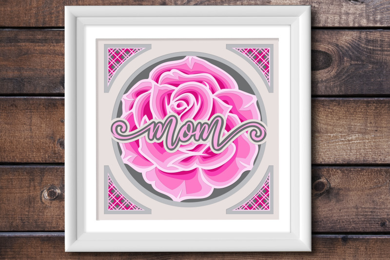 3d-pink-rose-mom-multi-layered-flowers-papercut-svg-clipart