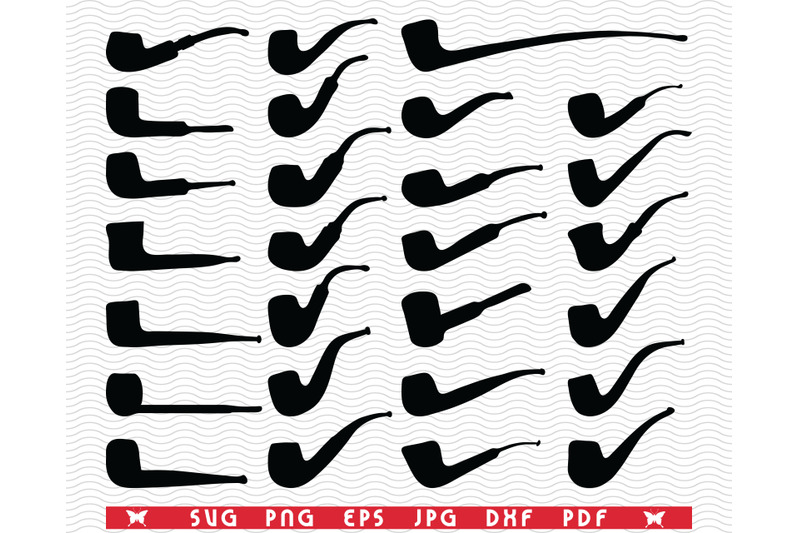 svg-tobacco-pipes-black-isolated-silhouettes-digital-clipart
