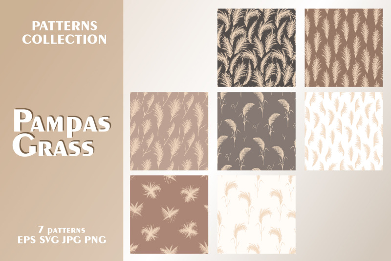 pampas-grass-patterns-collection
