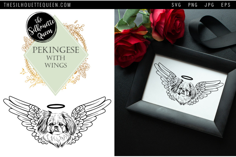 rip-pekingese-dog-with-angel-wings-svg-memorial-vector-sympathy-svg