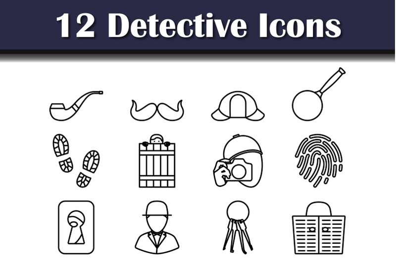 detective-icon-set