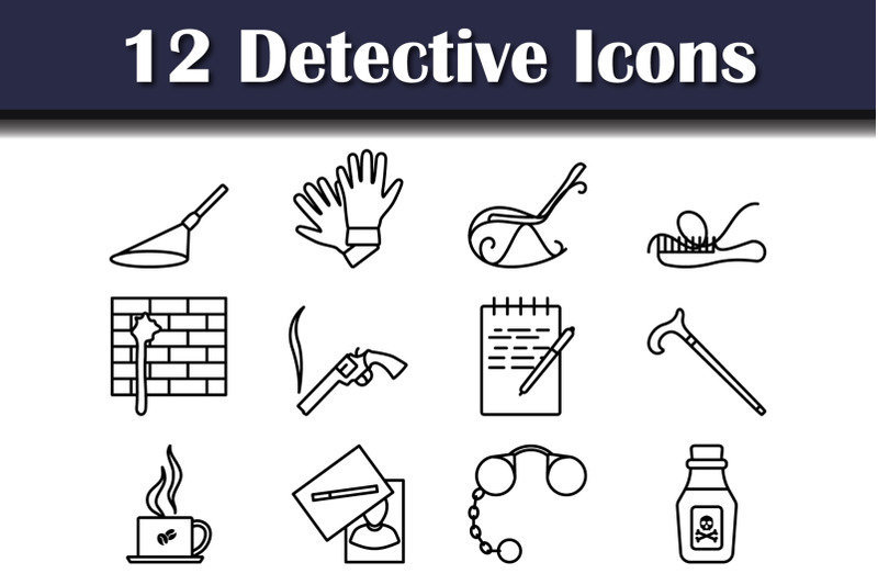 detective-icon-set