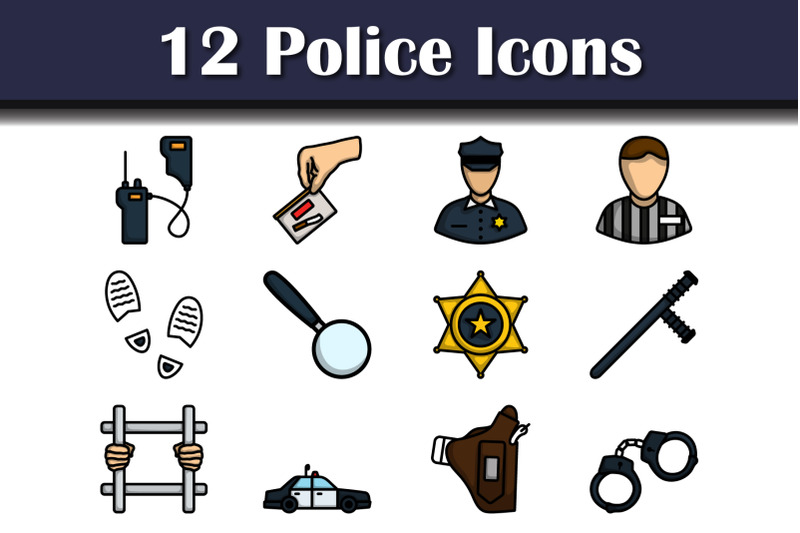 police-icon-set