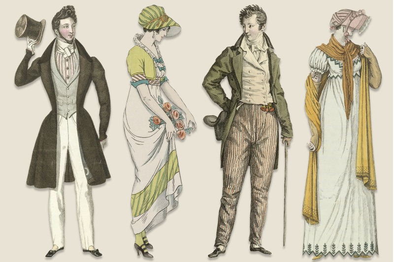 Jane Austen Regency Clipart Set By ephemoire | TheHungryJPEG